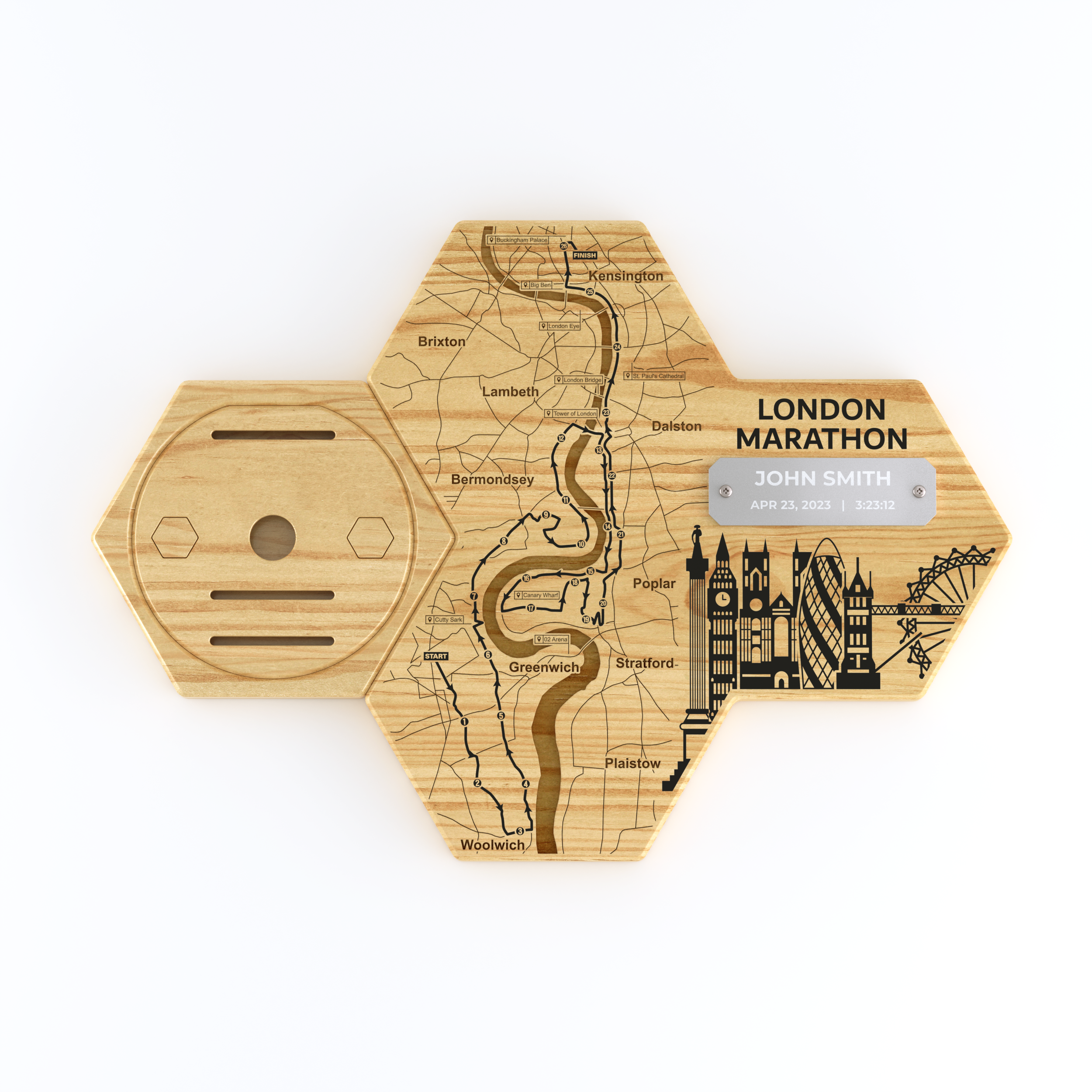London Marathon Medal Display - Personalized - Gloryboard