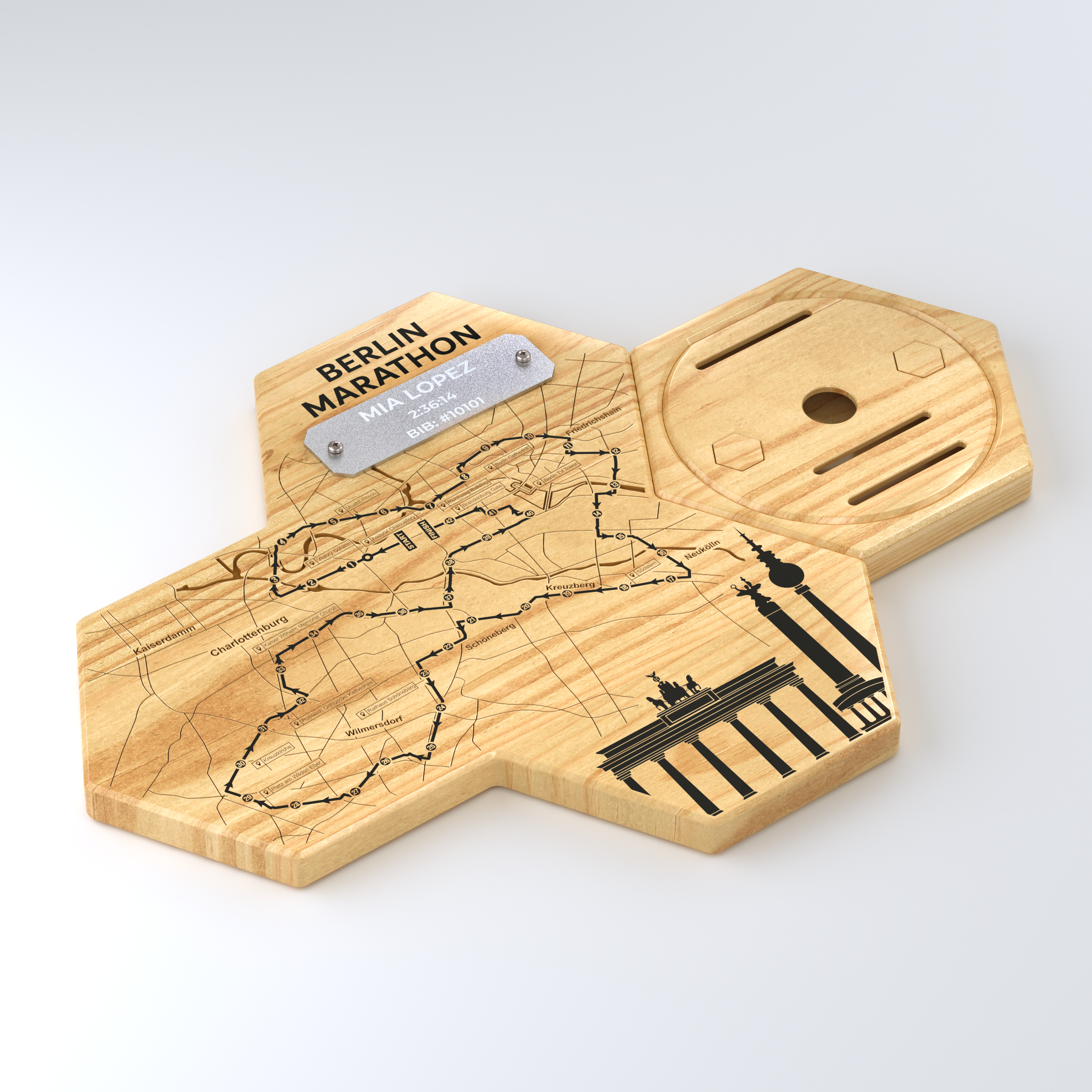 Berlin Marathon Medal Display - Personalized - Gloryboard