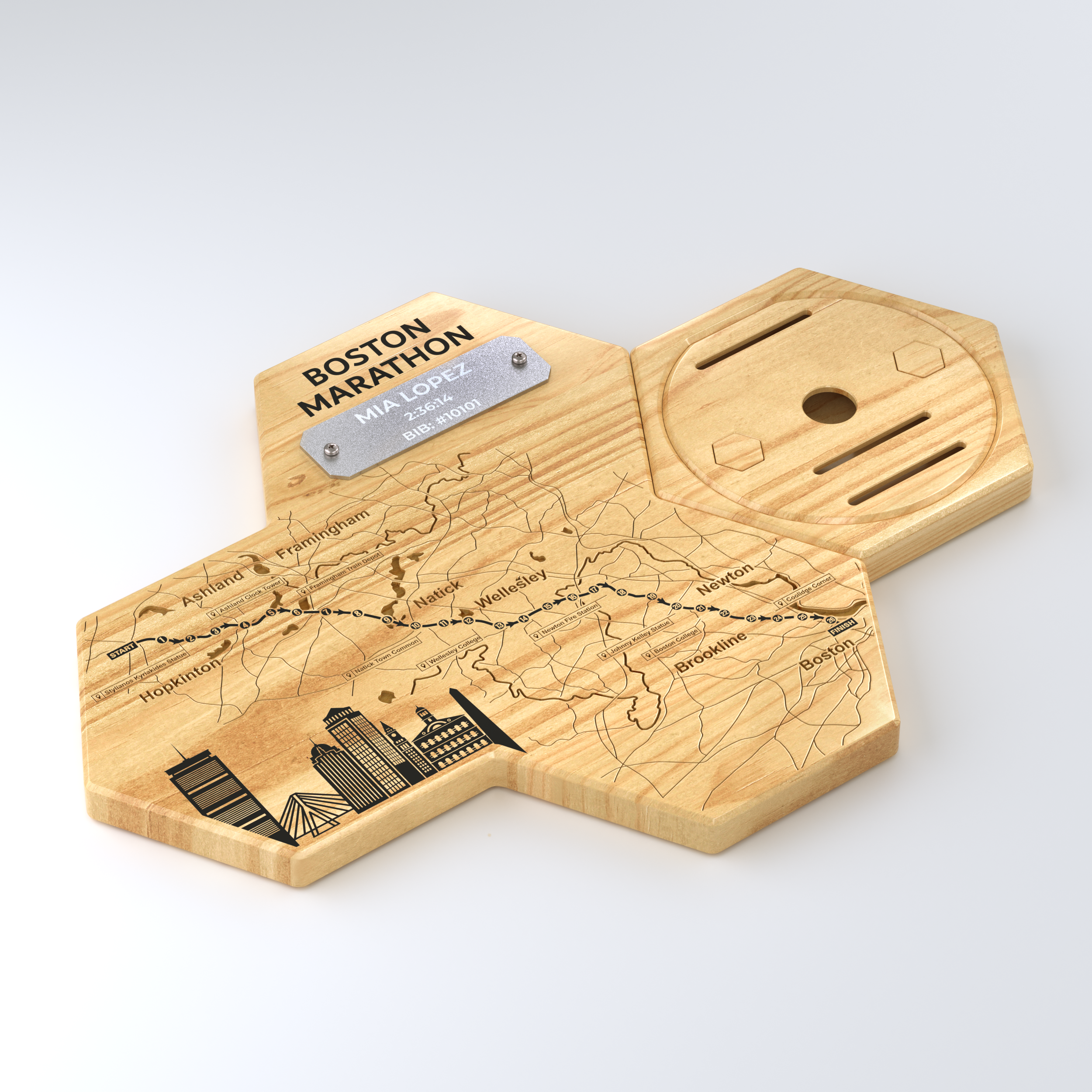 Boston Marathon Medal Display - Personalized - Gloryboard