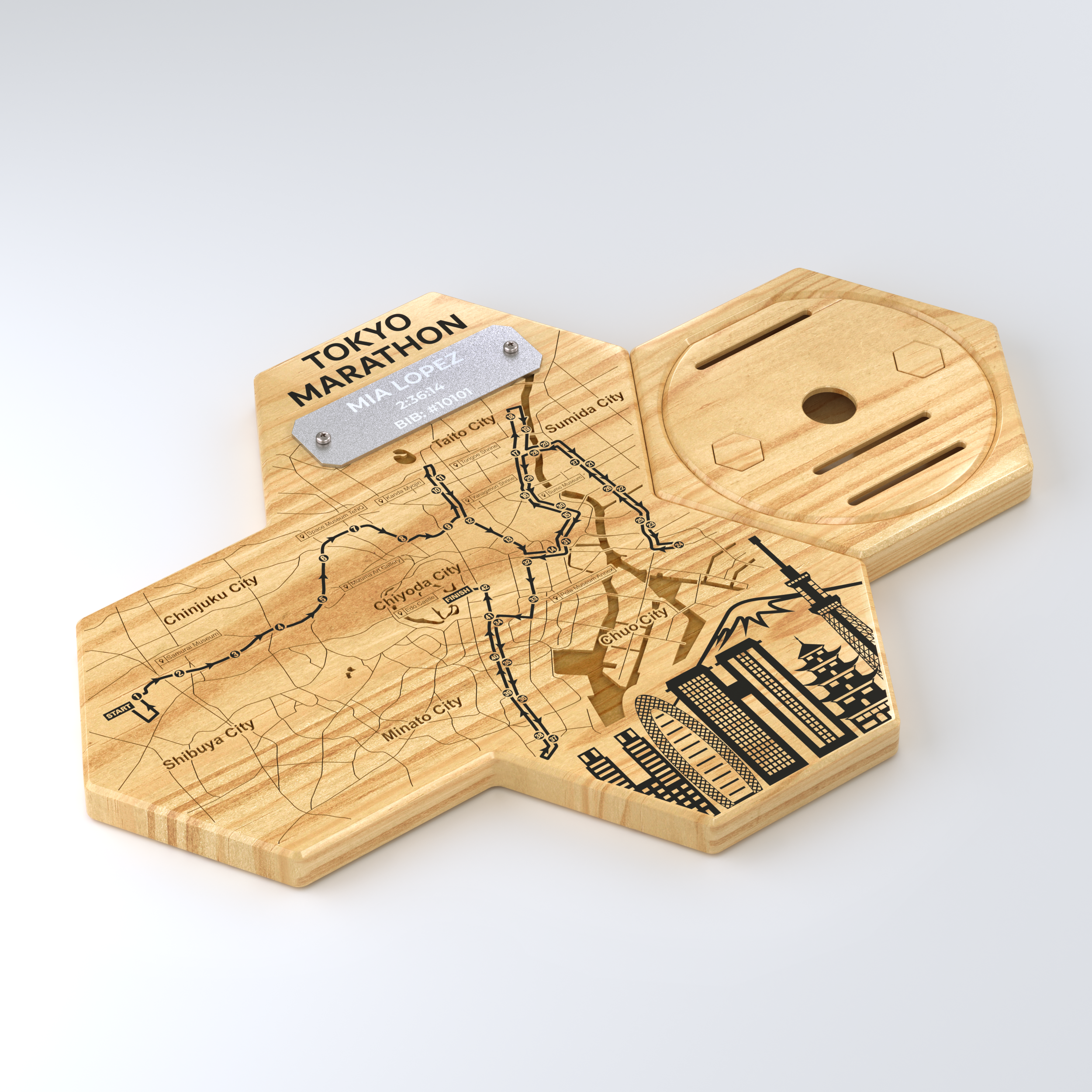 Tokyo Marathon Medal Display - Personalized - Gloryboard
