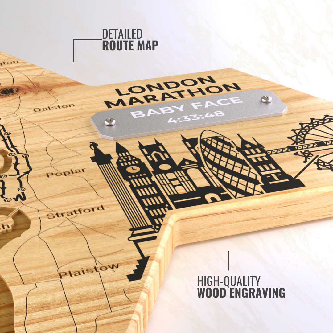 London Marathon Medal Display - Personalized - Gloryboard