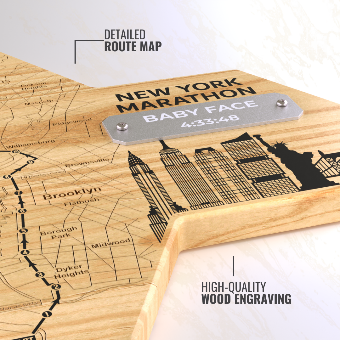 New York Marathon Medal Display - Personalized - Gloryboard