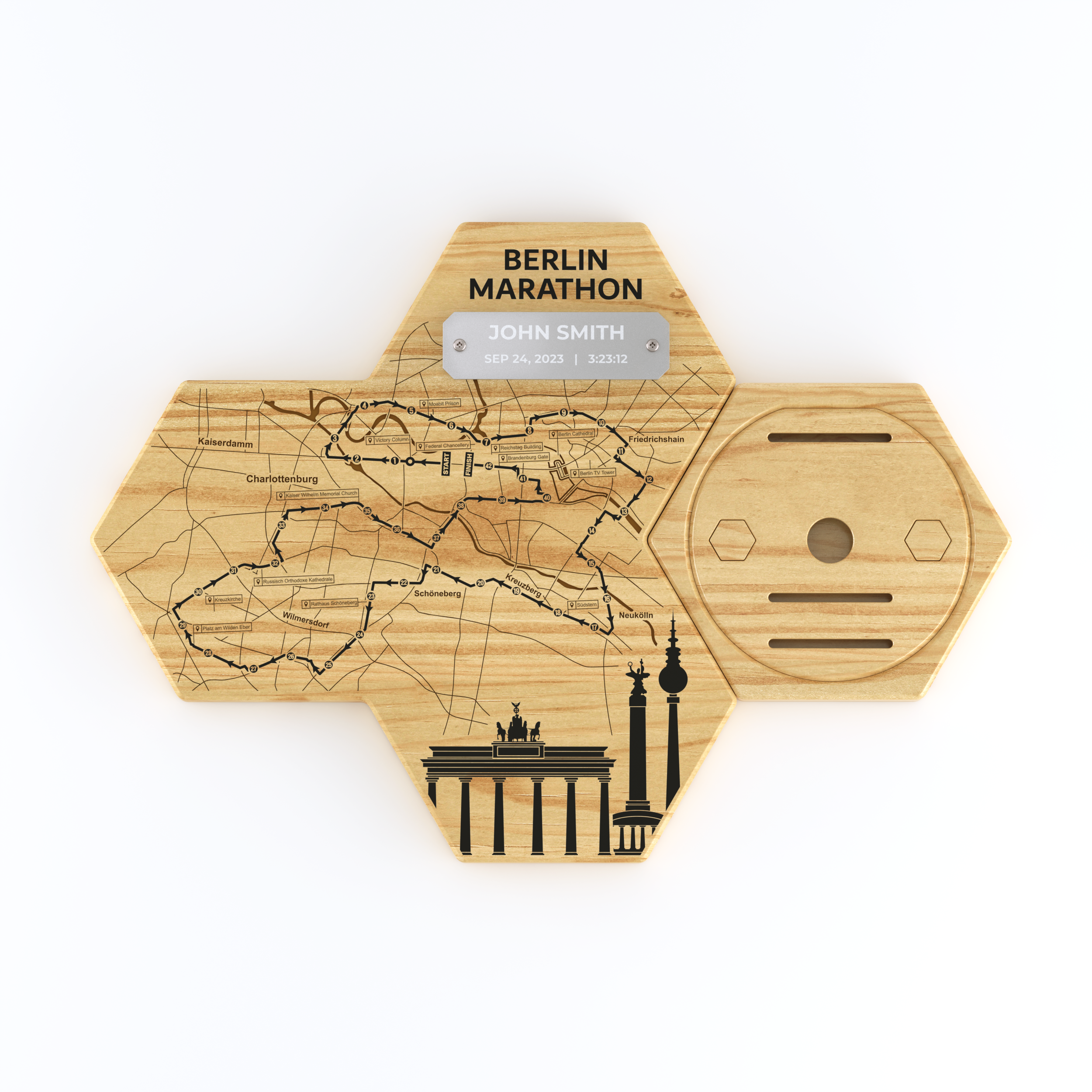 Berlin Marathon Medal Display - Personalized - Gloryboard