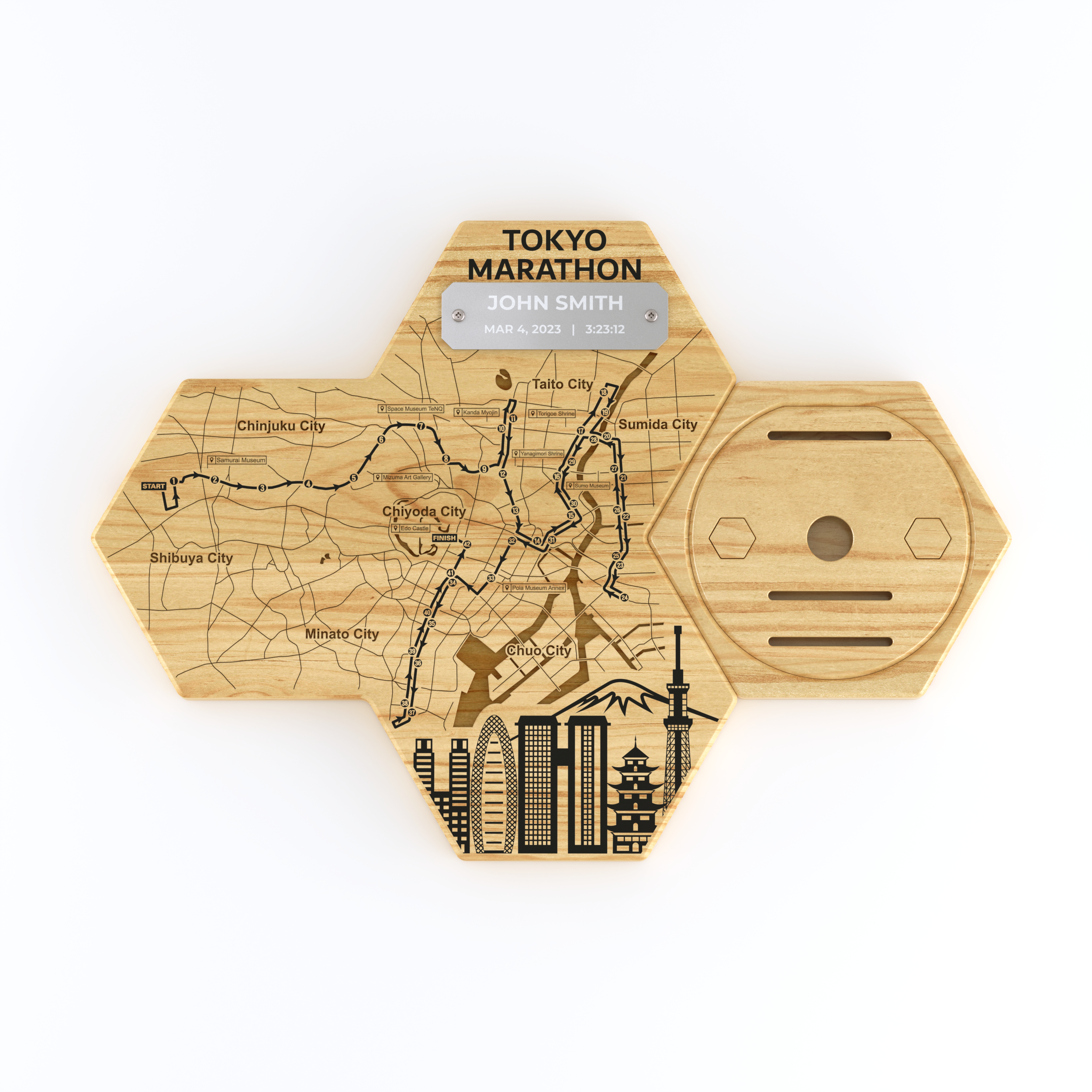 Tokyo Marathon Medal Display - Personalized - Gloryboard